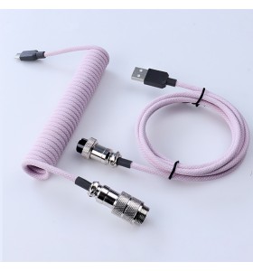 Macarons color cable usb c keyboard USB aviator keyboard cable converter ps2 to usb coiled mechanical keyboard cable