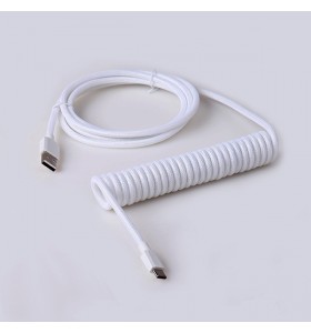 type c spring spiral usb cable mechanical keyboard coiled cable coiled type c usb mechanical cable